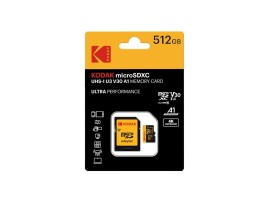 KODAK mSD 512GB UHS-I U3/V30/A1 Y/R/B Card+Adapter
